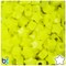 BeadTin Lemon Neon Bright 13mm Star Plastic Pony Beads (250pcs)